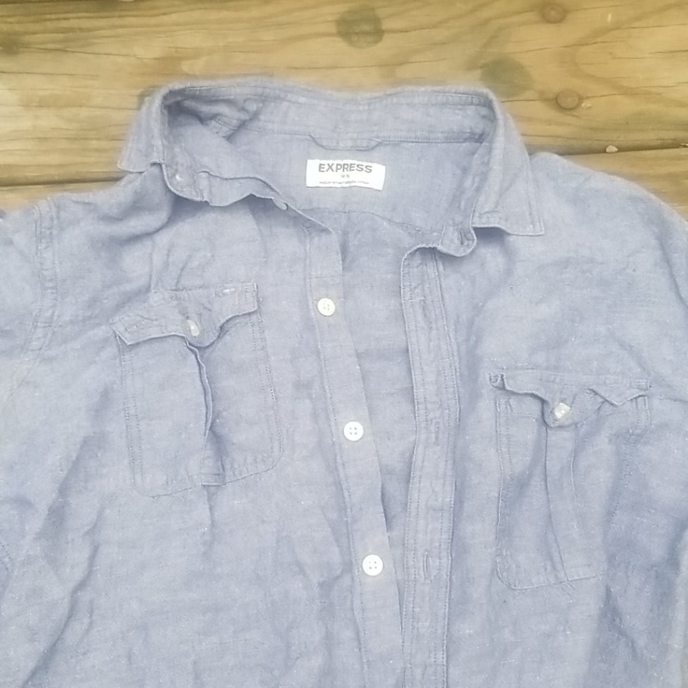 Express slim fit button up
